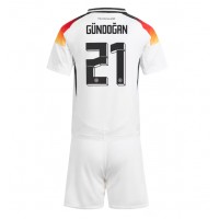 Camiseta Alemania Ilkay Gundogan #21 Primera Equipación para niños Eurocopa 2024 manga corta (+ pantalones cortos)